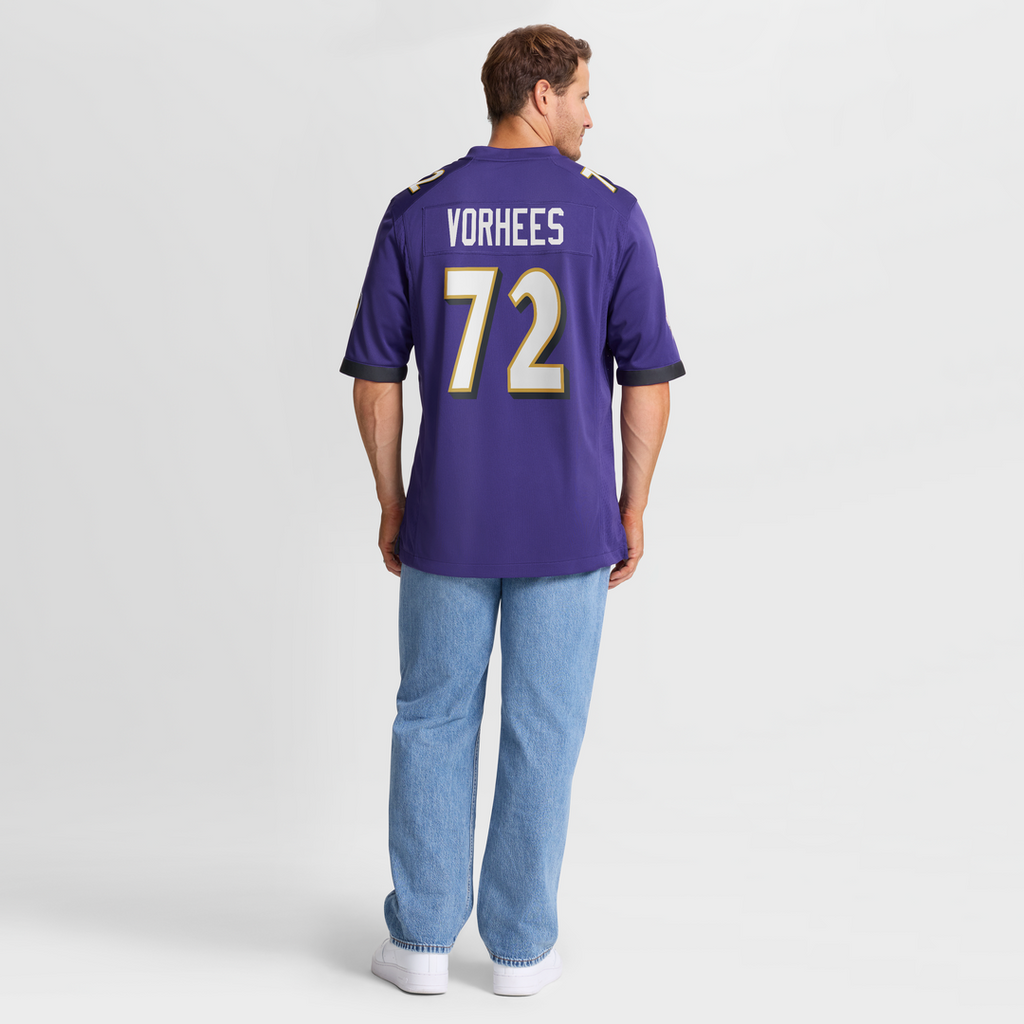 Andrew Vorhees Baltimore Ravens Nike Team Game Jersey -  Purple