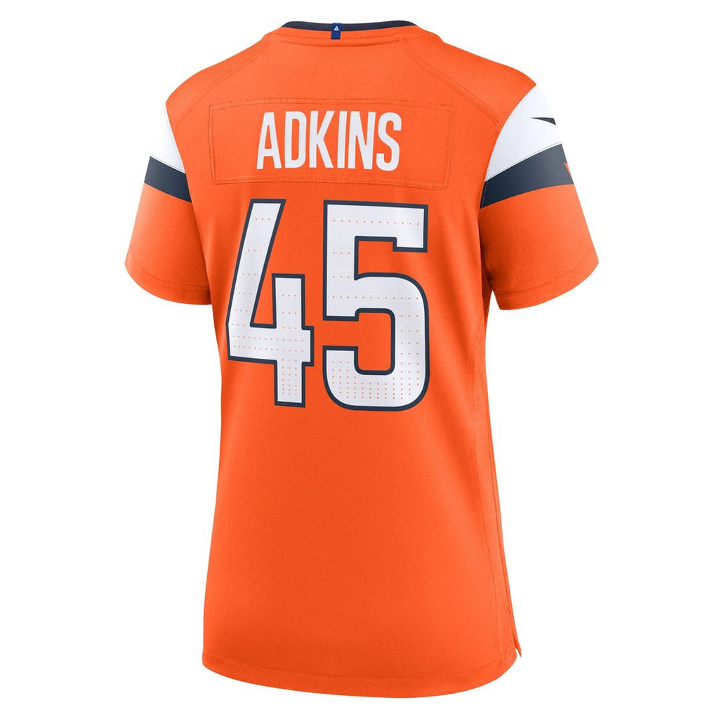 Nate Adkins Denver Broncos Nike Women's Team Game Jersey -  Orange
