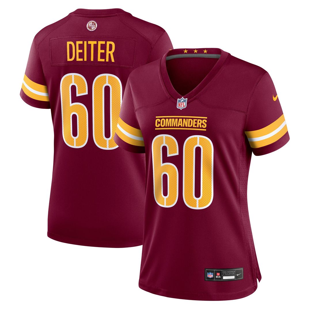Michael Deiter Washington Commanders Nike Women's Team Game Jersey -  Burgundy