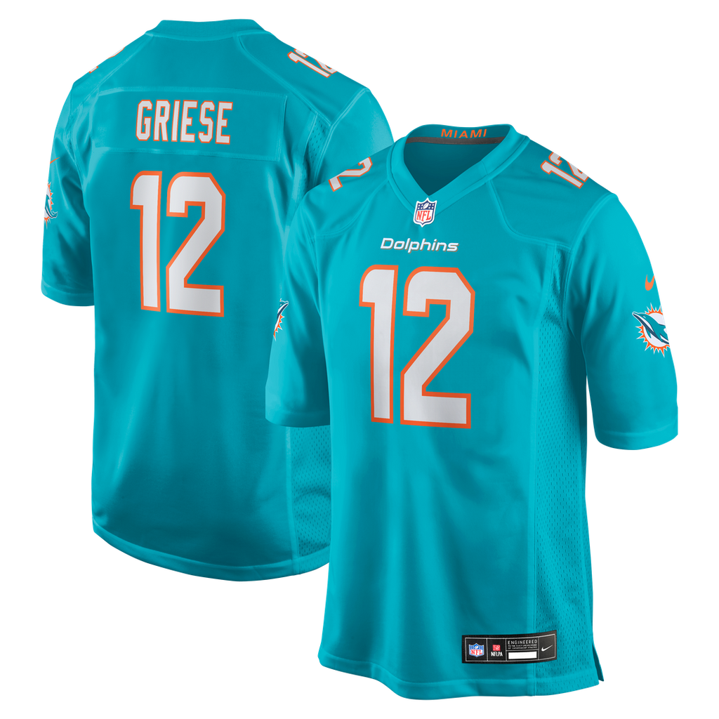 Bob Griese Miami Dolphins Nike Game Retired Player Jersey - Aqua