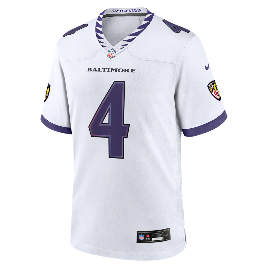 Zay Flowers Baltimore Ravens Nike Game Jersey - White