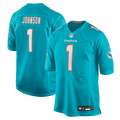 Chris Johnson Miami Dolphins Nike 2026 NFL Draft First Round Pick No. 27 Team Game Jersey - Aqua