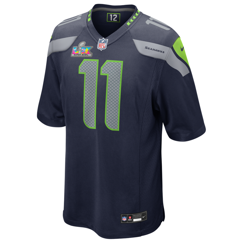 Jaxon Smith-Njigba Seattle Seahawks Nike Super Bowl LX Patch Game Jersey - College Navy