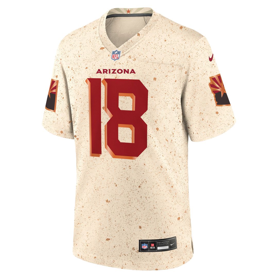Marvin Harrison Jr. Arizona Cardinals Nike 2025 Rivalries Collection Game Jersey - Natural