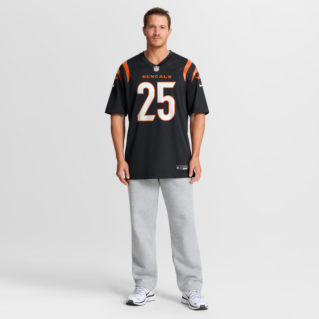 Tahj Brooks Cincinnati Bengals Nike Team Game Jersey -  Black