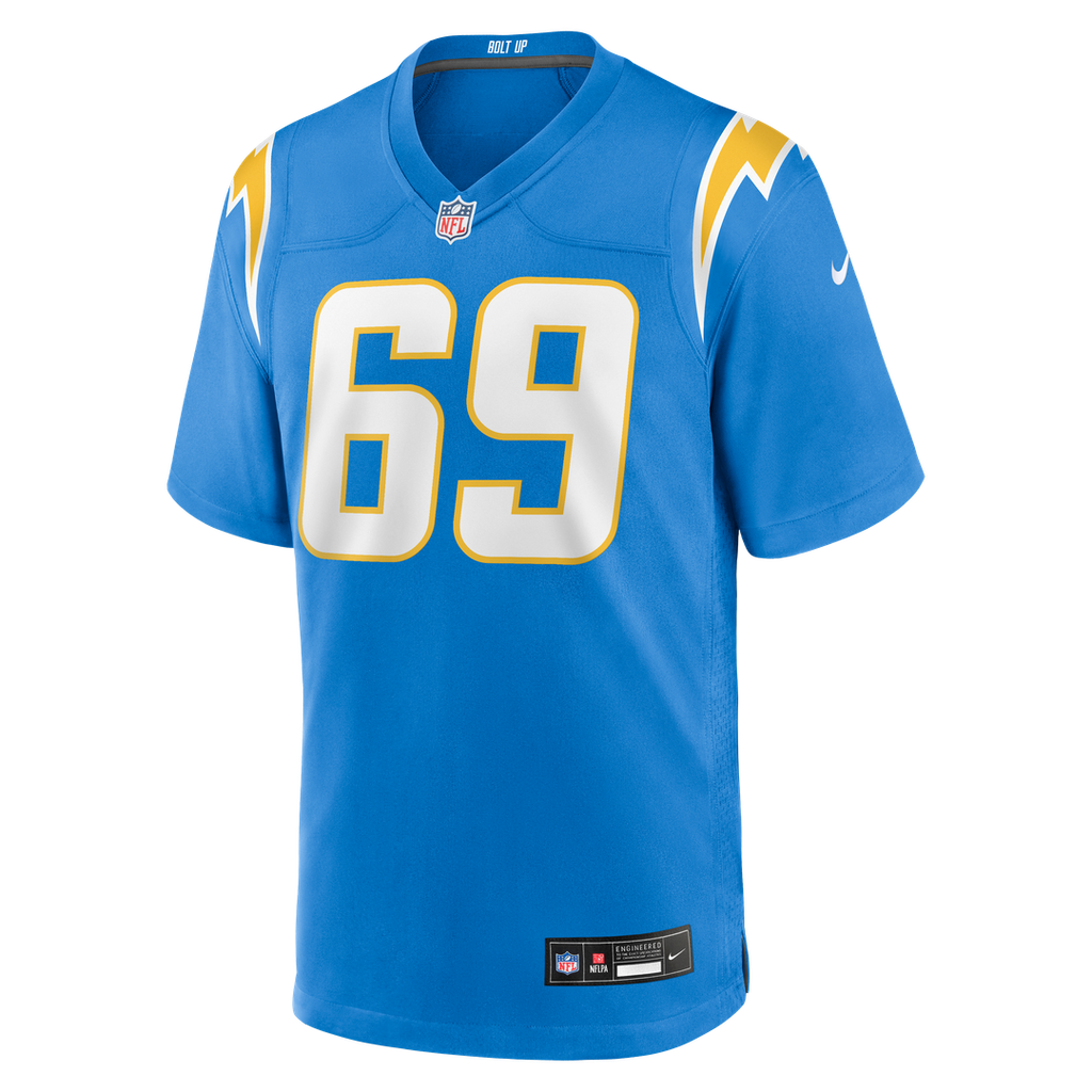 Josh Fuga Los Angeles Chargers Nike Team Game Jersey -  Powder Blue