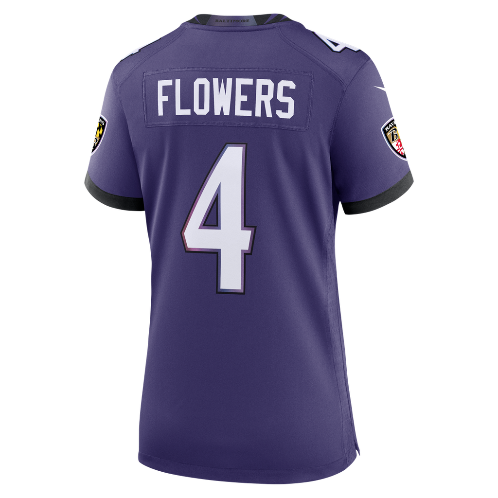 Zay Flowers Baltimore Ravens Nike Women's Team Game Jersey - Purple