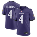 Zay Flowers Baltimore Ravens Nike Team Game Jersey - Purple