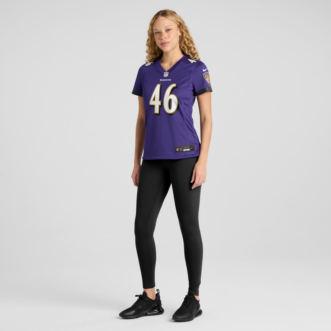 Nick Moore Baltimore Ravens Nike Women's Game Player Jersey - Purple