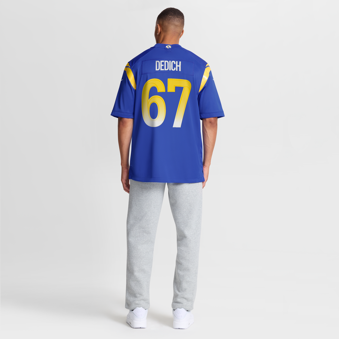Justin Dedich Los Angeles Rams Nike Game Jersey -  Royal
