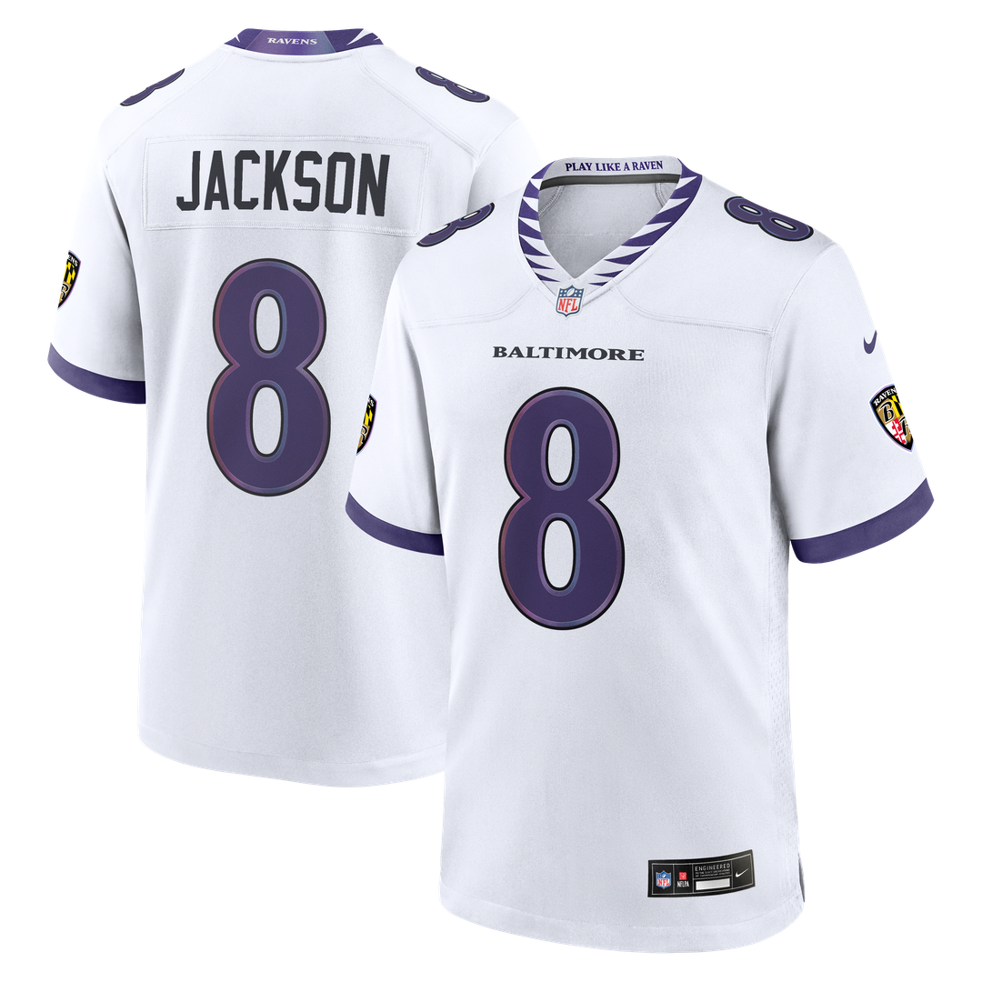 Lamar Jackson Baltimore Ravens Nike Game Jersey - White