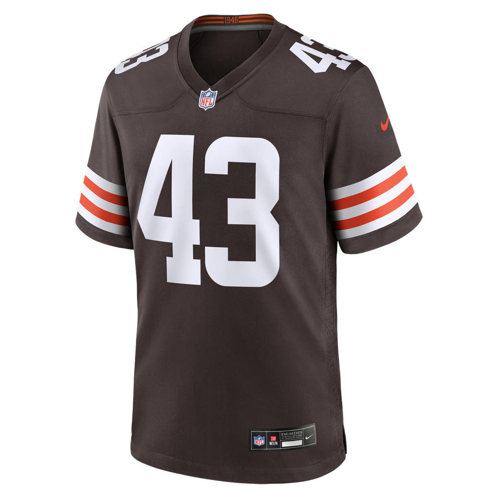 Mohamoud Diabate Cleveland Browns Nike Team Game Jersey -  Brown