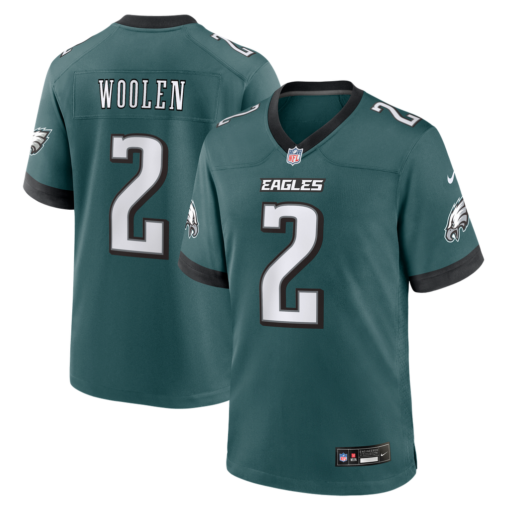 Tariq Woolen Philadelphia Eagles Nike Team Game Jersey - Midnight Green