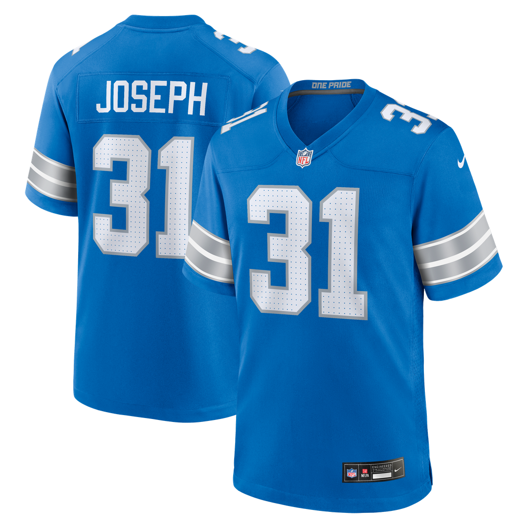 Kerby Joseph Detroit Lions Nike Team Game Jersey -  Blue