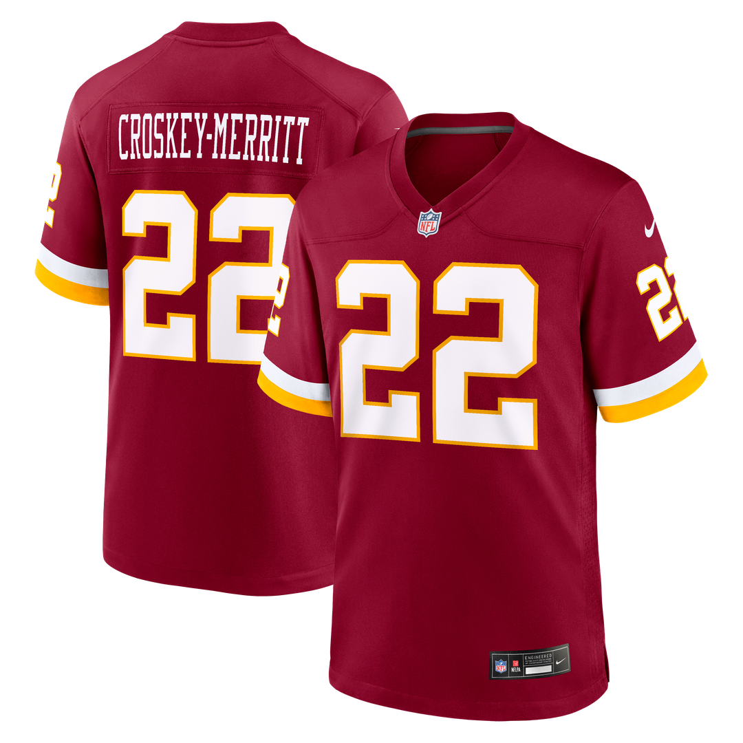 Jacory Croskey-Merritt Washington Commanders Nike Hail Raiser Alternate Game Jersey - Black