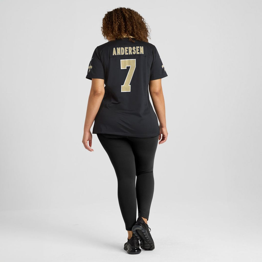Morten Andersen New Orleans Saints Nike Women's Game Retired Player Jersey - Black