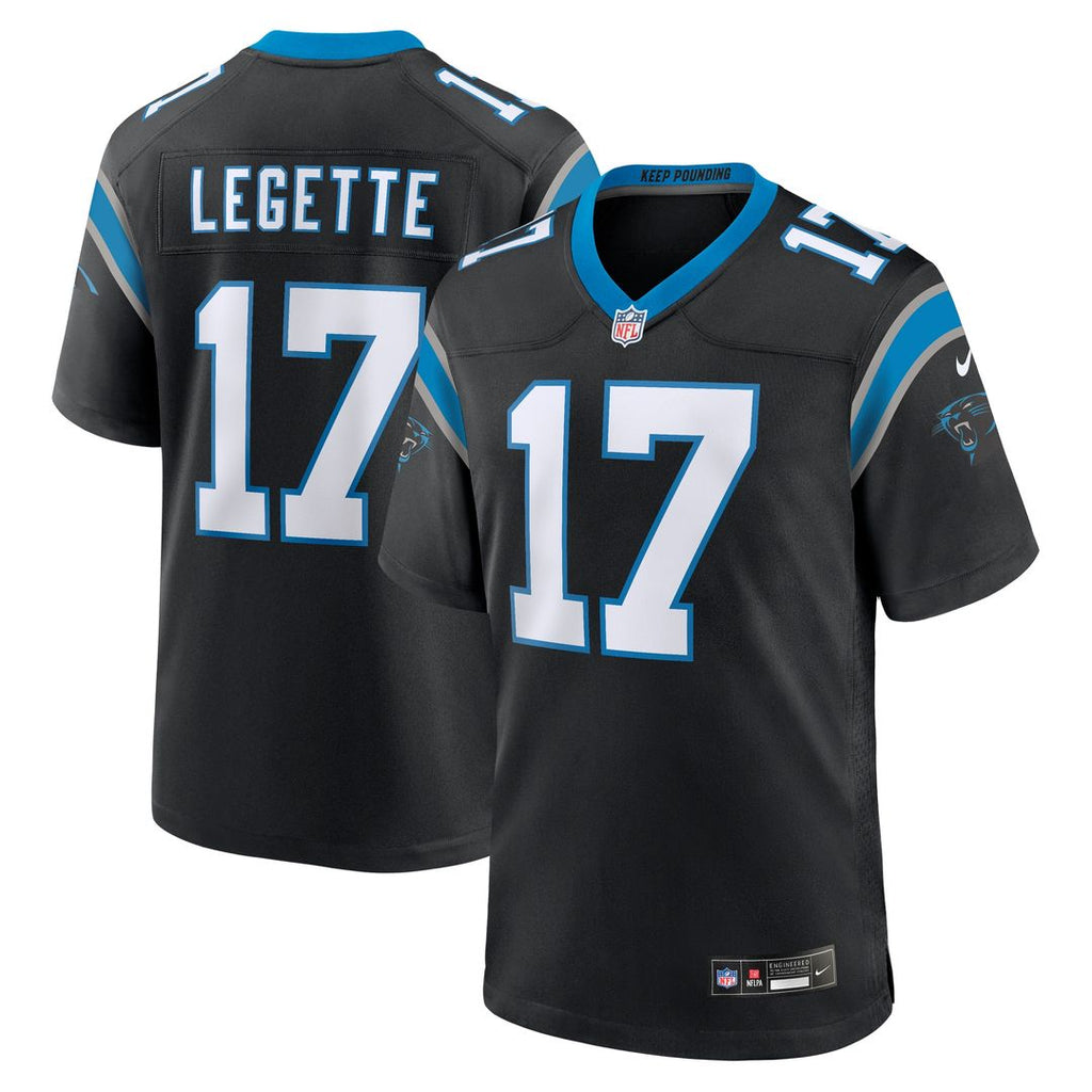 Xavier Legette Carolina Panthers Nike Team Game Player Jersey - Black