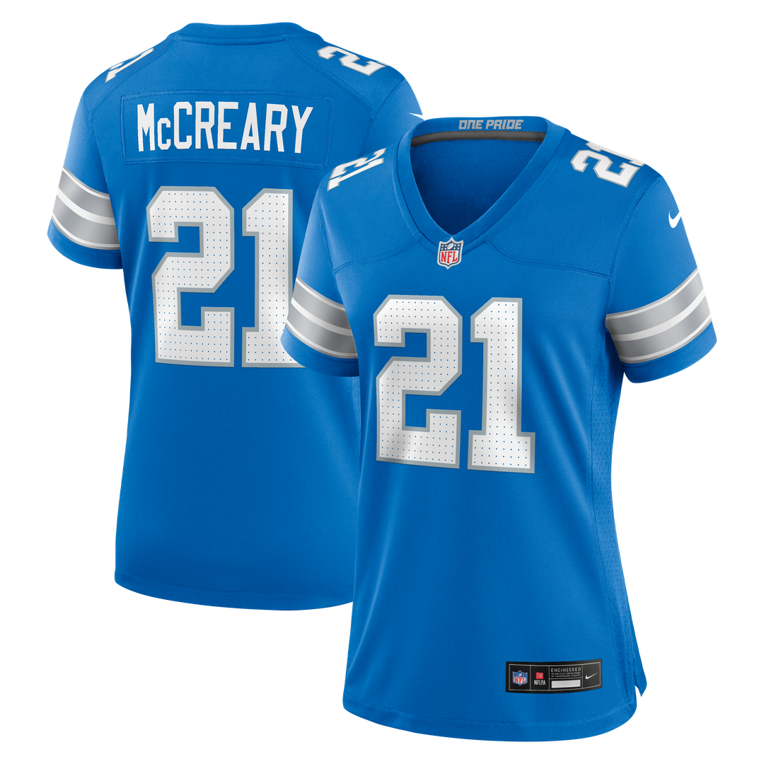 Roger McCreary Detroit Lions Nike Women's Team Game Jersey -  Blue
