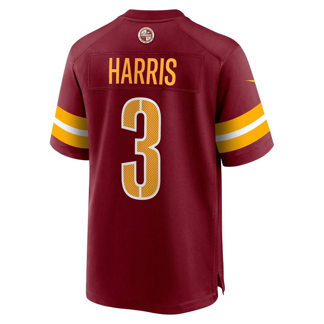 Will Harris Washington Commanders Nike Team Game Jersey -  Burgundy