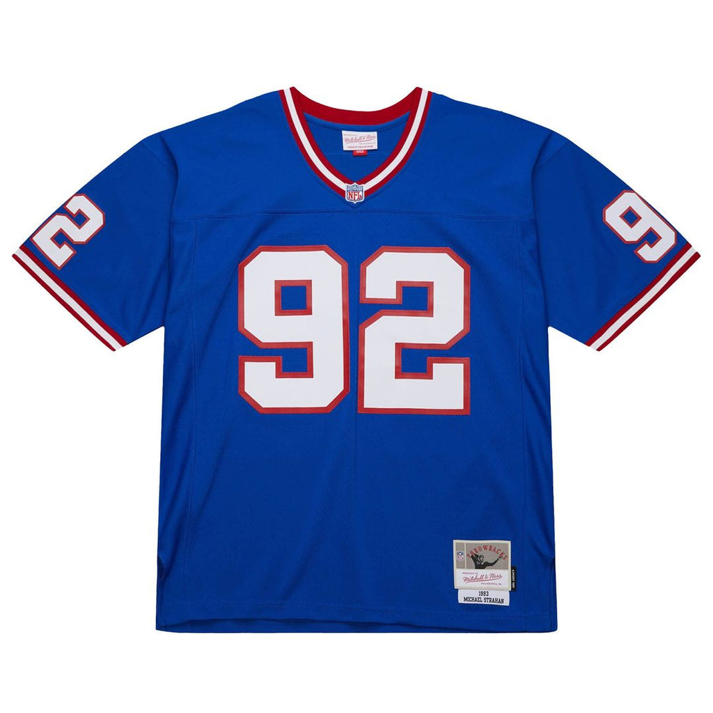 Michael Strahan New York Giants Mitchell & Ness Big & Tall 1993 Retired Player Replica Jersey - Royal