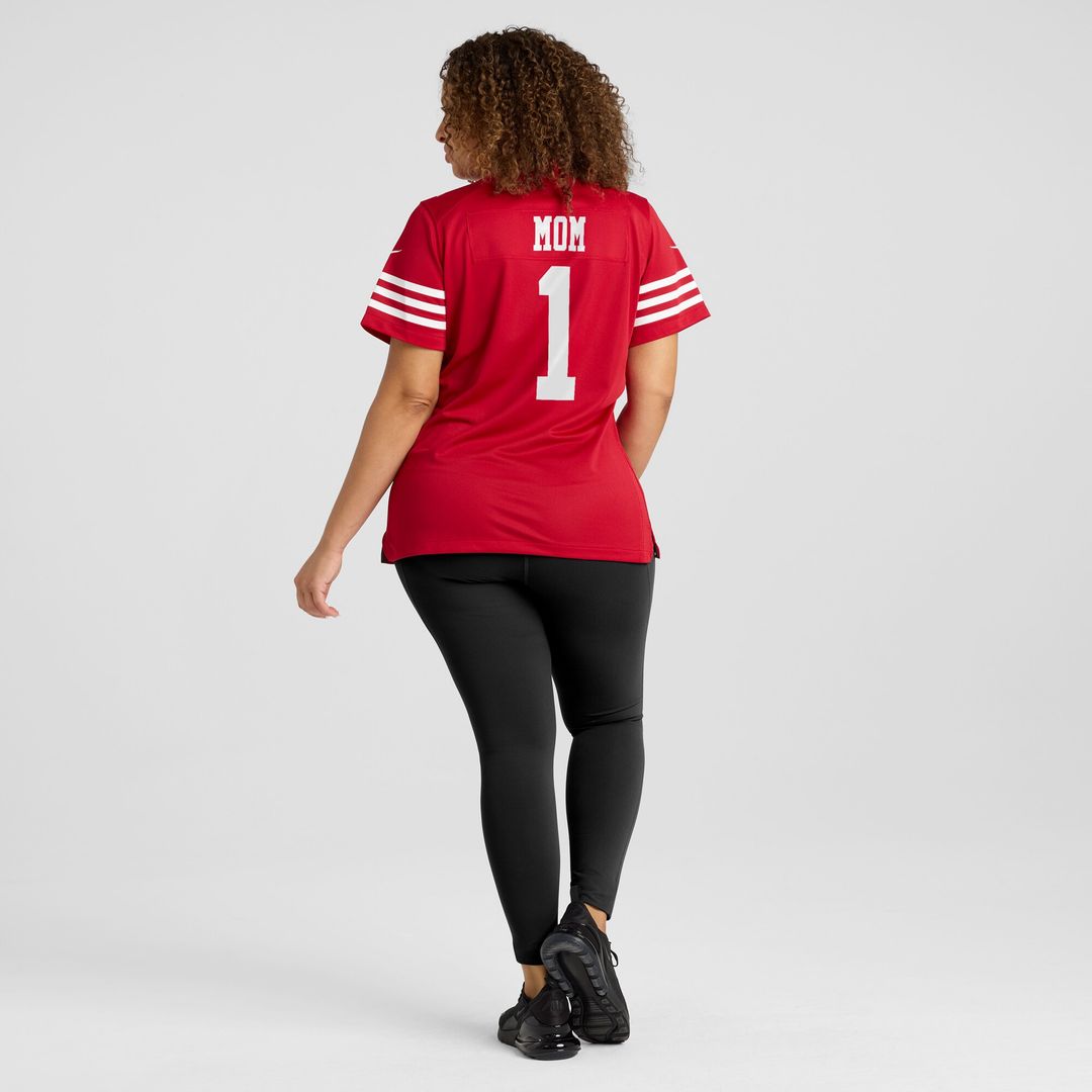 Number 1 Mom San Francisco 49ers Nike Women's Game Jersey - Scarlet