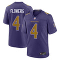 Zay Flowers Baltimore Ravens Nike Alternate Game Jersey - Purple