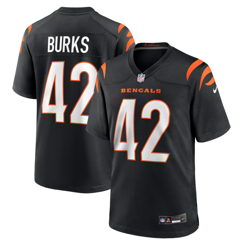 Oren Burks Cincinnati Bengals Nike Team Game Jersey -  Black