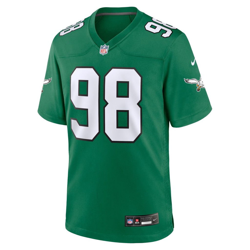 Jalen Carter Philadelphia Eagles Nike Team Game Jersey -  Midnight Green