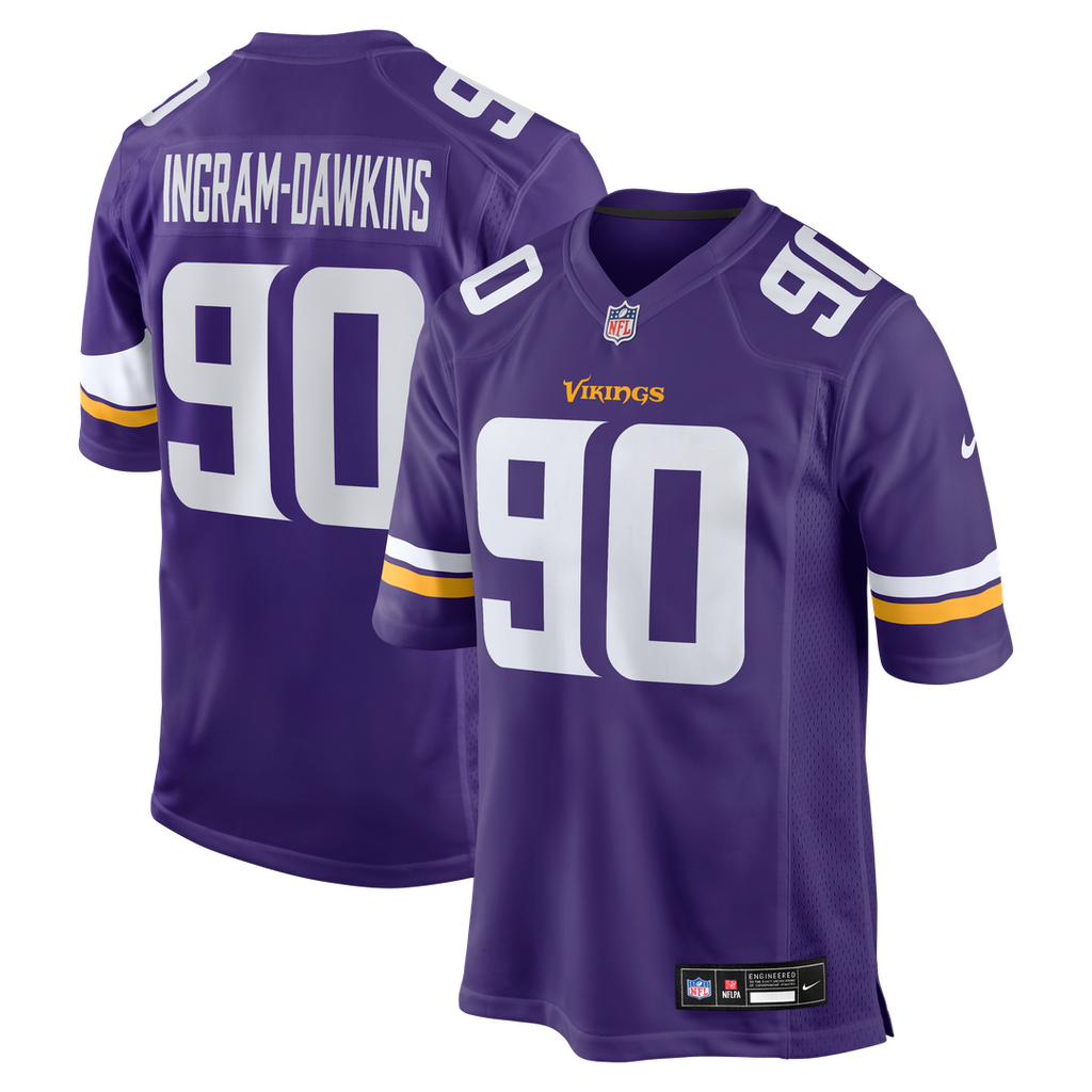 Tyrion Ingram-Dawkins Minnesota Vikings Nike Team Game Jersey -  Purple
