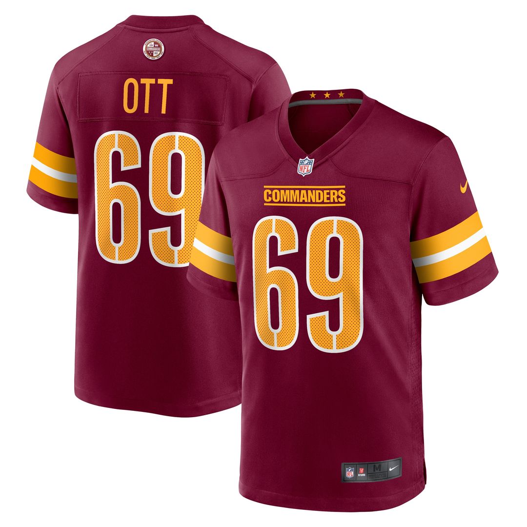 Tyler Ott Washington Commanders Nike  Game Jersey -  Burgundy