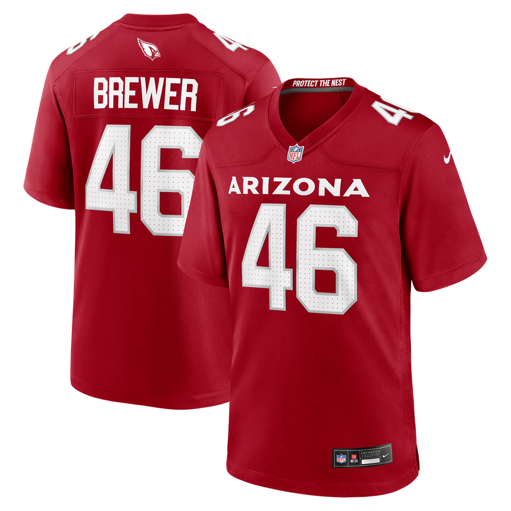 Aaron Brewer Arizona Cardinals Nike Team Game Jersey -  Cardinal