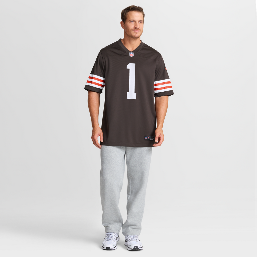 Number 1 Dad Cleveland Browns Nike Game Jersey - Brown