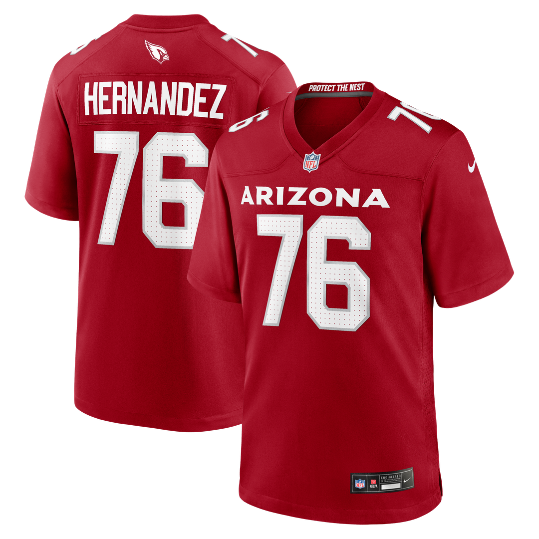 Will Hernandez Arizona Cardinals Nike Team Game Jersey -  Cardinal