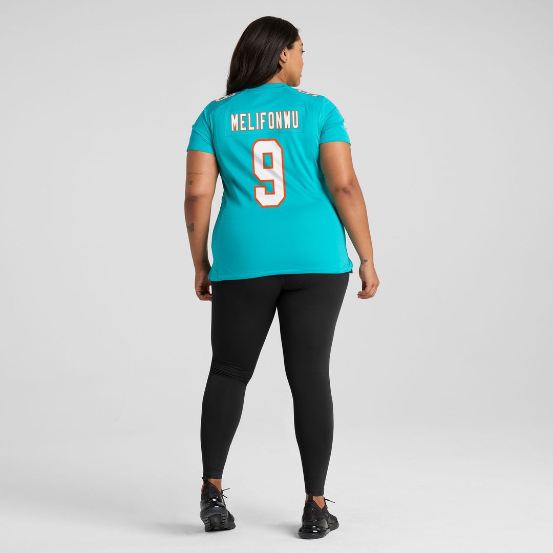 Ifeatu Melifonwu Miami Dolphins Nike Women's Team Game Jersey -  Aqua