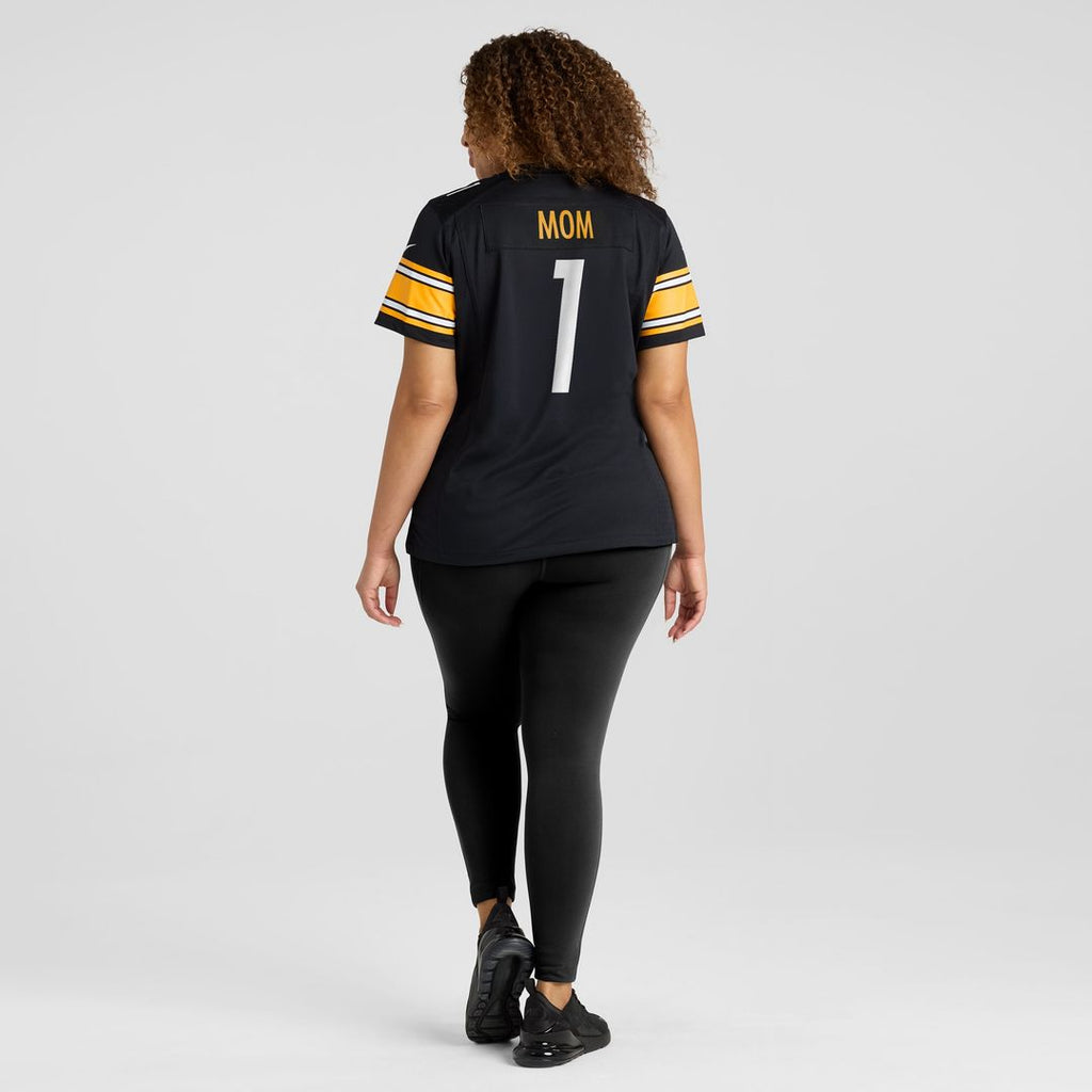 Number 1 Mom Pittsburgh Steelers Nike Women's Game Jersey - Black