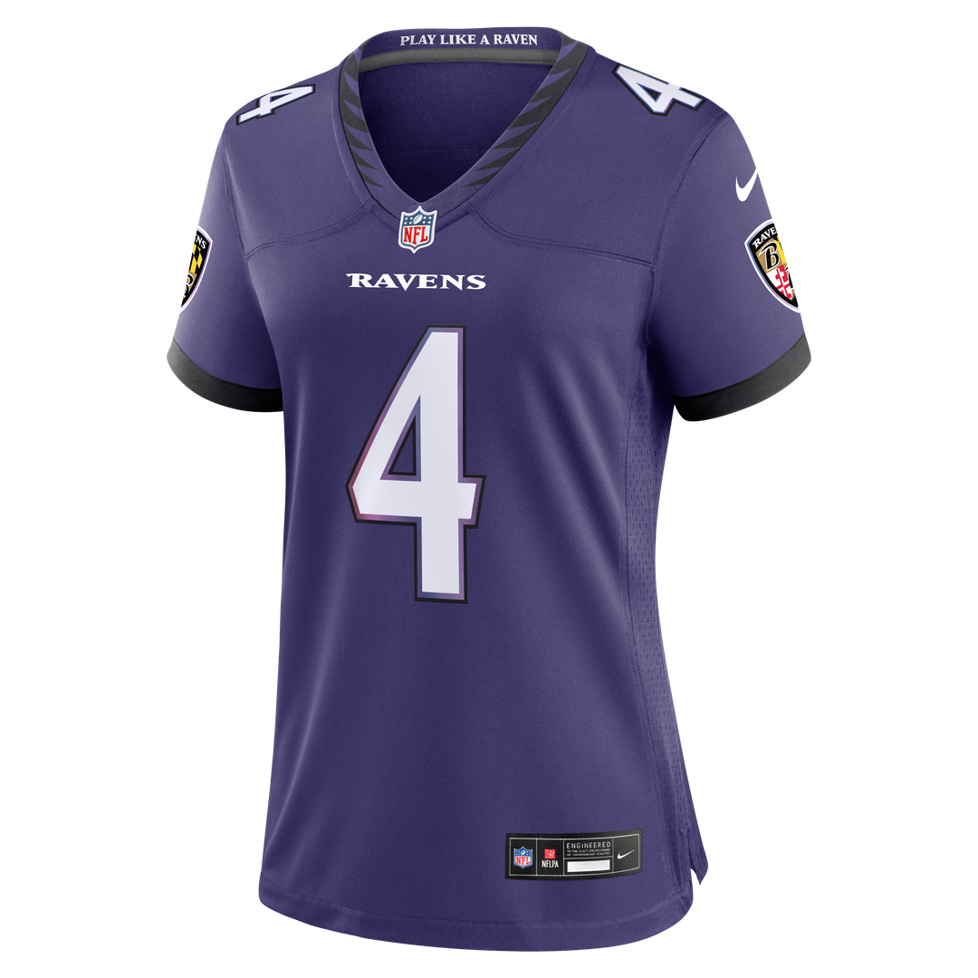 Zay Flowers Baltimore Ravens Nike Women's Team Game Jersey - Purple