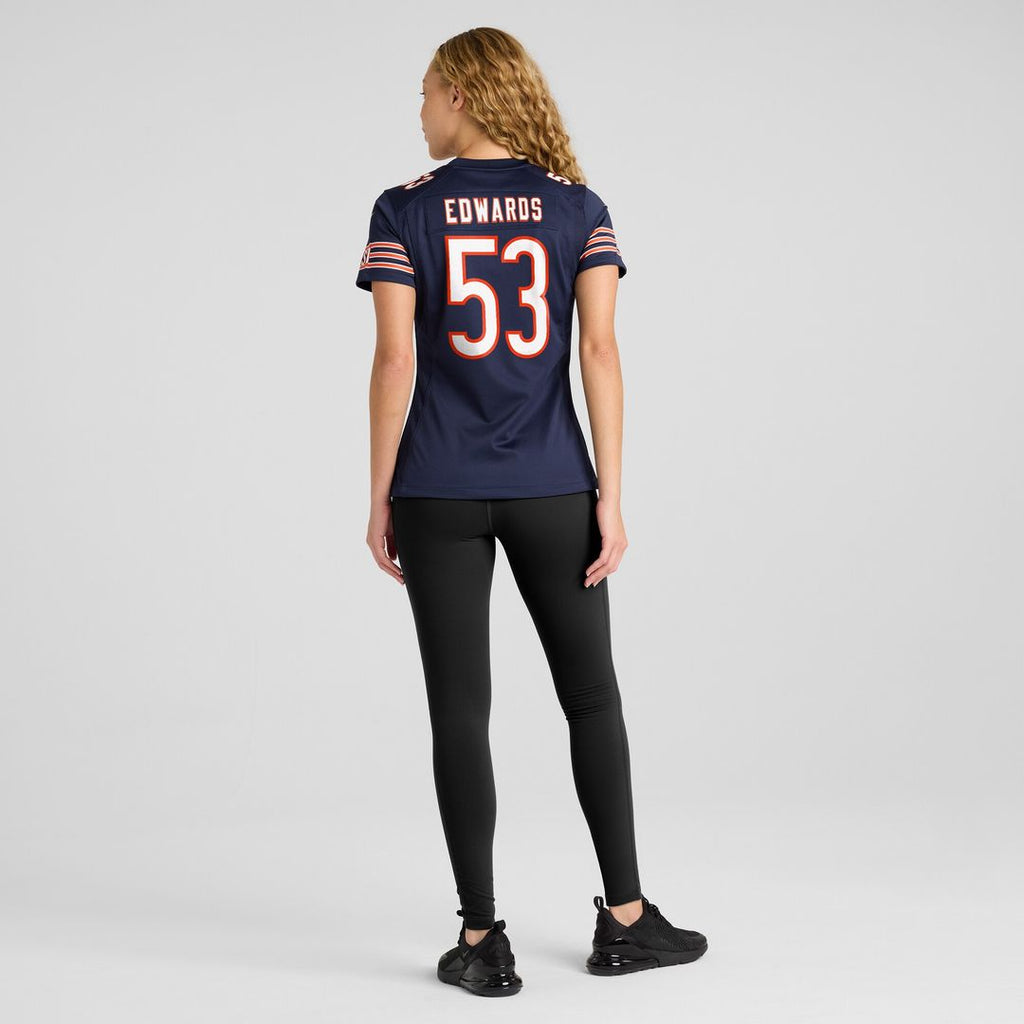 TJ Edwards Chicago Bears Nike Women's Game Player Jersey - Navy