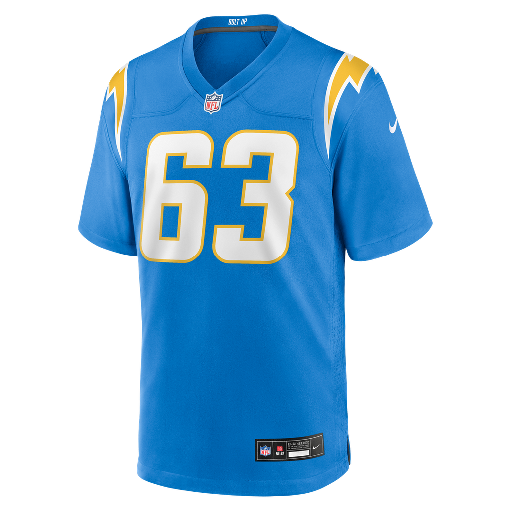 Tyler Biadasz Los Angeles Chargers Nike Team Game Jersey -  Powder Blue