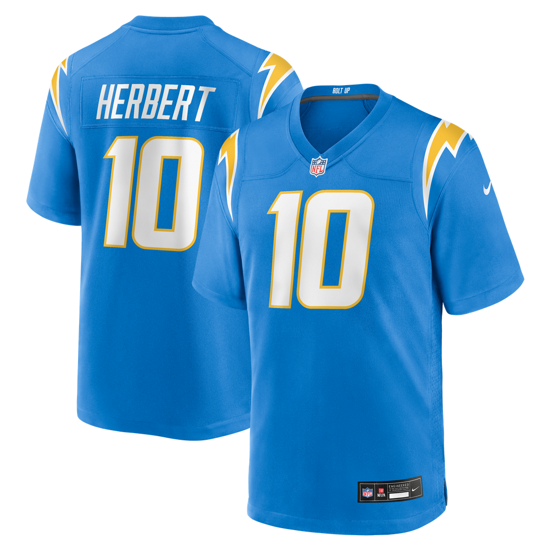 Justin Herbert Los Angeles Chargers Nike Alternate Charger Power Game Player Jersey - Gold