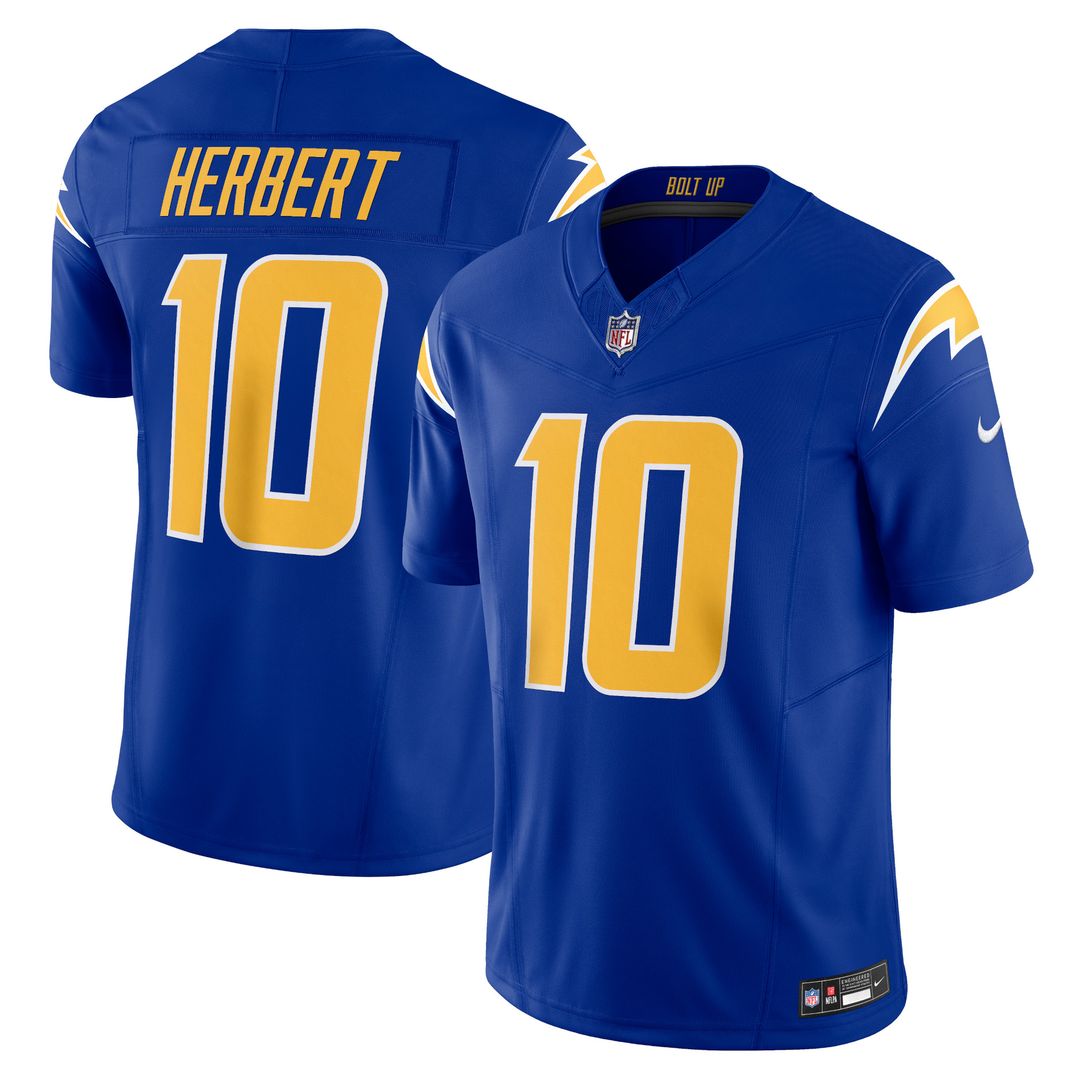Justin Herbert Los Angeles Chargers Nike Alternate Charger Power Vapor F.U.S.E. Limited Jersey - Gold