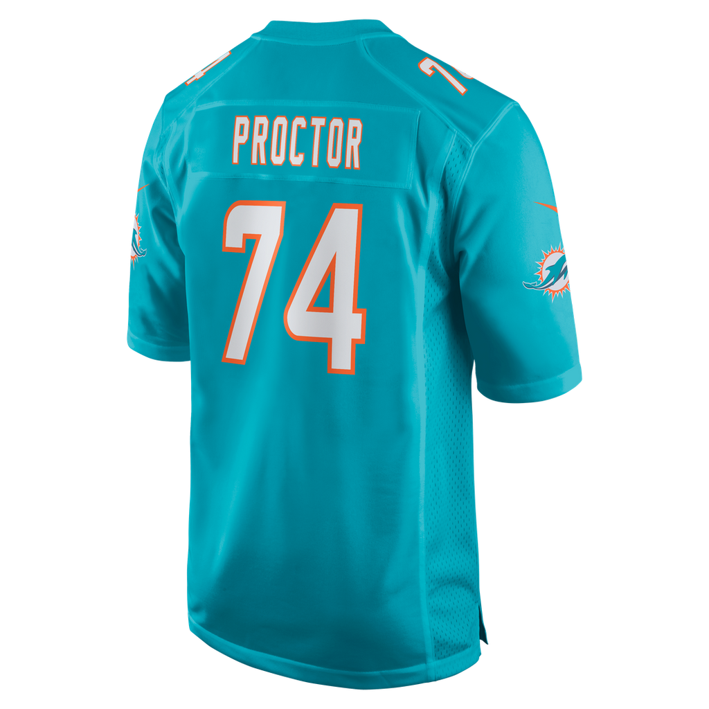 Kayden ProctorMiami Dolphins Nike 2026 NFL Draft First Round Pick No. 12 Team Game Jersey - Aqua