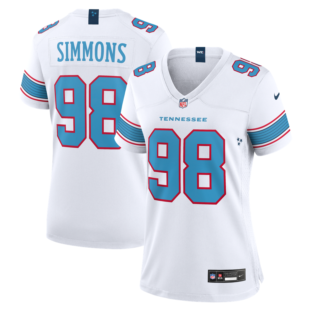 Jeffery Simmons Tennessee Titans Nike Women's Game Jersey - Light Blue