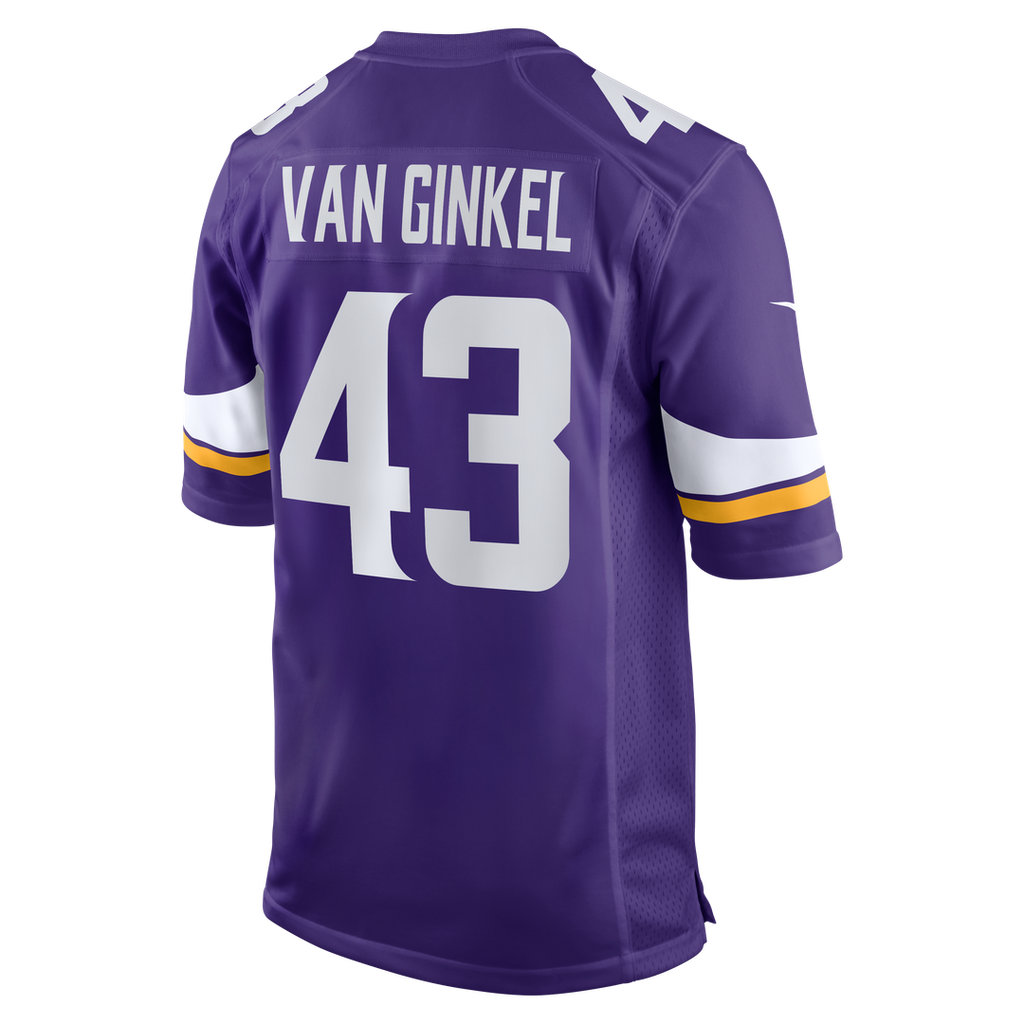 Andrew Van Ginkel Minnesota Vikings Nike Team Game Jersey -  Purple