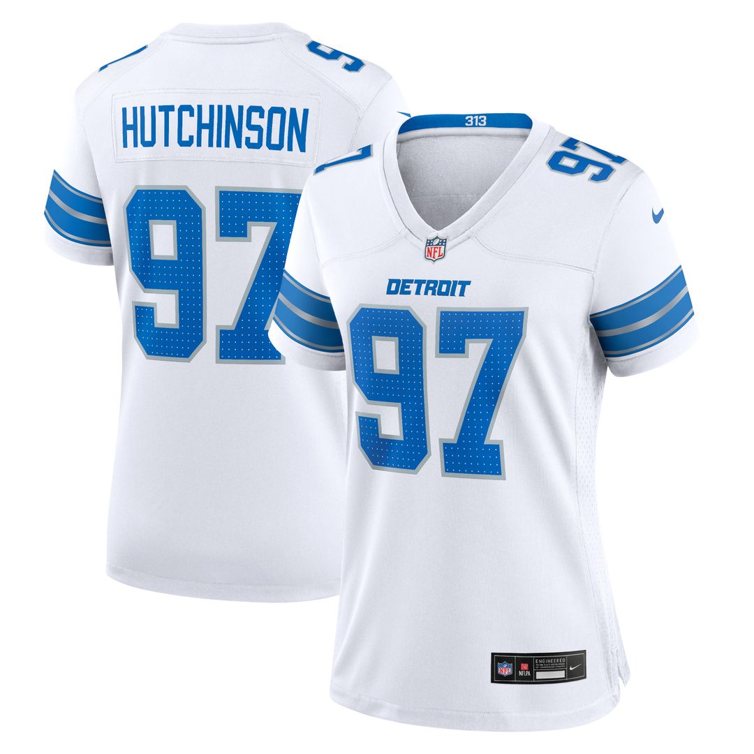 Aidan Hutchinson Detroit Lions Nike Women's Alternate Game Jersey - Blue