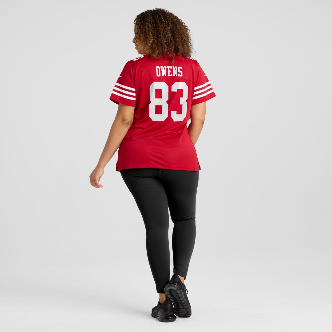 Terique Owens San Francisco 49ers Nike Women's Team Game Jersey -  Scarlet