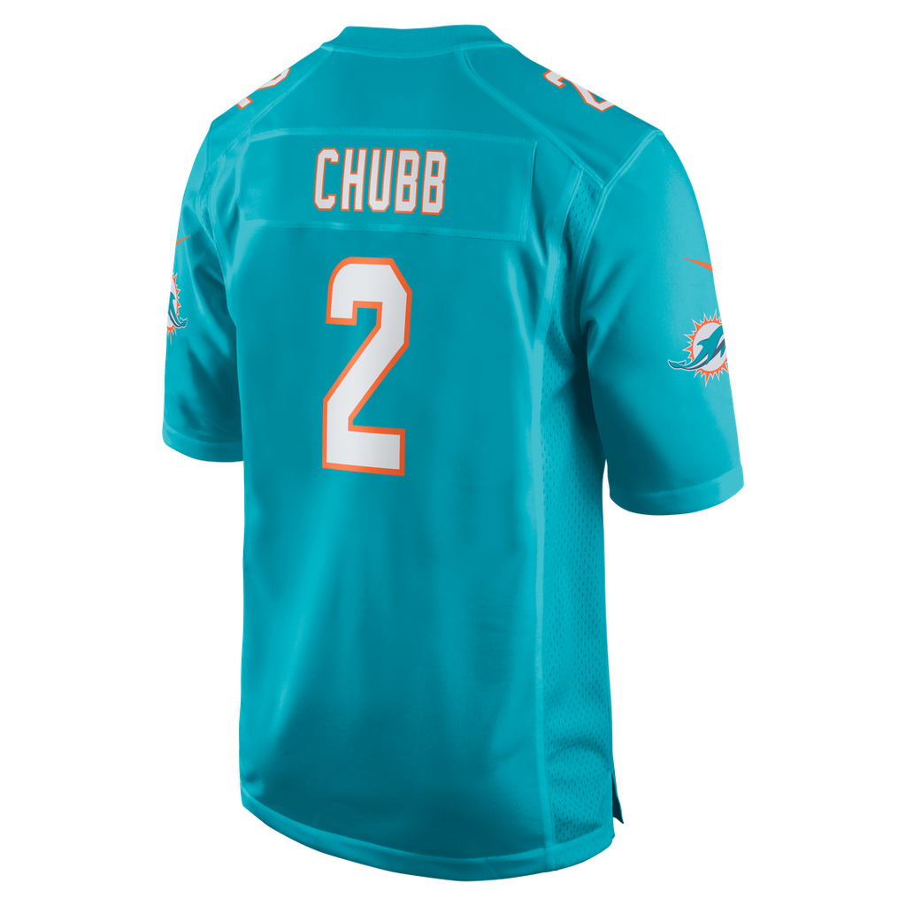 Bradley Chubb Miami Dolphins Nike Game Player Jersey - Aqua