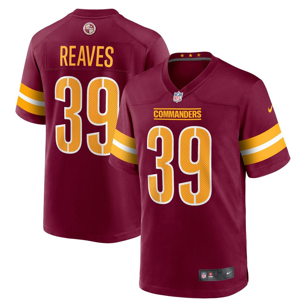 Jeremy Reaves Washington Commanders Nike  Game Jersey -  Burgundy