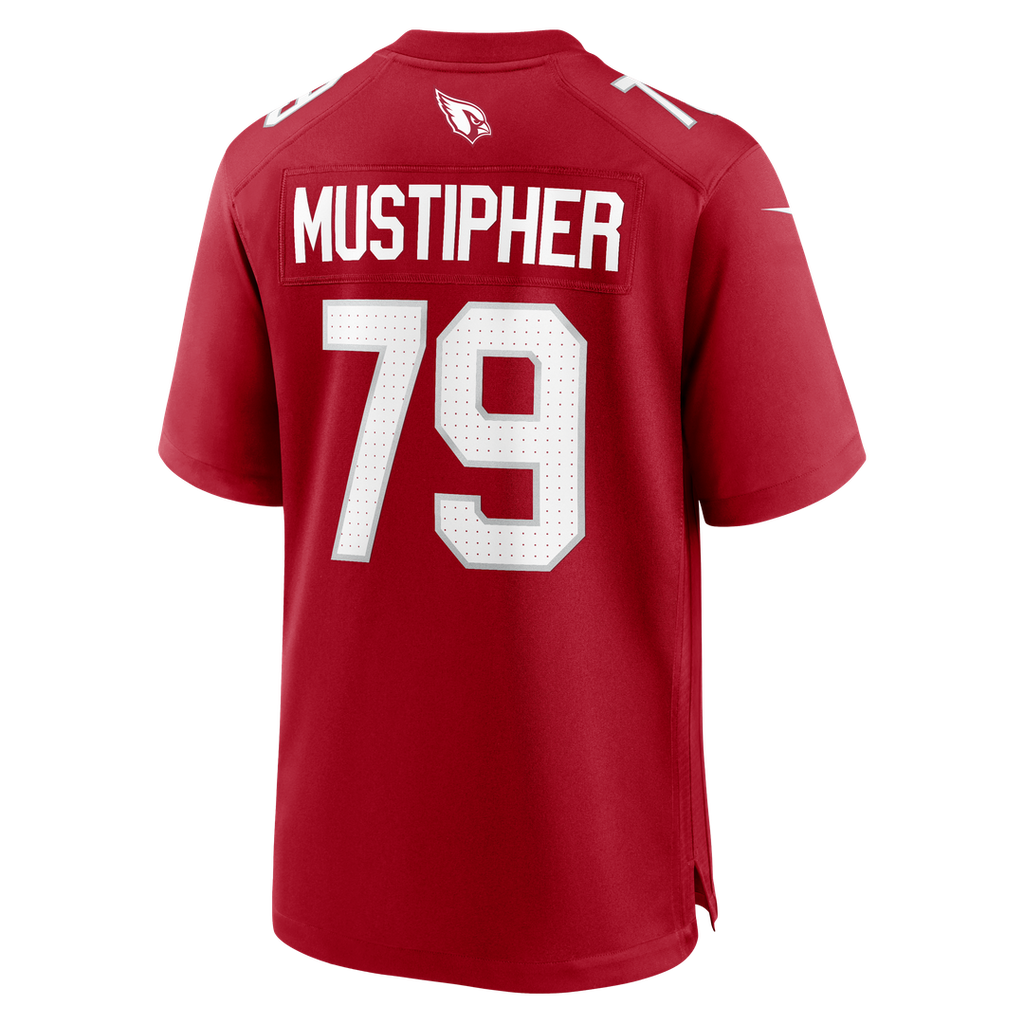 PJ Mustipher Arizona Cardinals Nike Team Game Jersey -  Cardinal