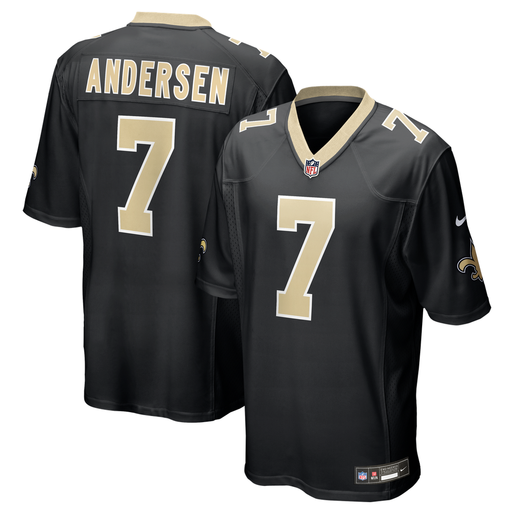 Morten Andersen New Orleans Saints Nike Game Retired Player Jersey - Black