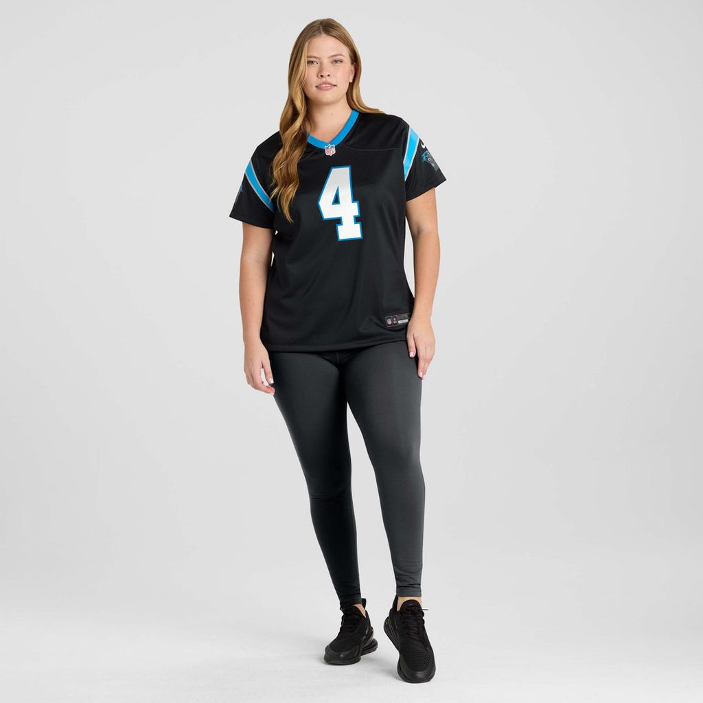 Tetairoa McMillan Carolina Panthers Nike Women's Team Game Jersey -  Black